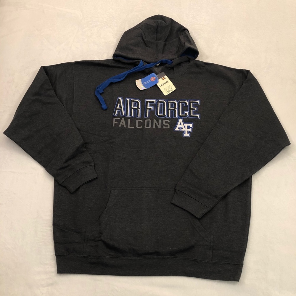Quray Sportswear NCAA Air Force Falcons Dark Gray Hoodie Sweatshirt Mens Size XL